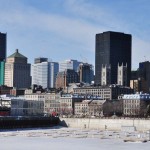 La skyline de Montréal vue depuis le port