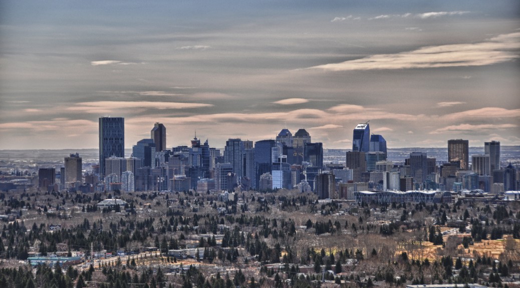 Vue sur le centre-ville de Calgary (depuis Nose Hill Parc)