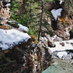 Les eaux cristallines du Johnston Canyon entre Lake Louise et Banff