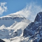 La neige soufflée par le vent sur les Rocheuses...