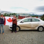 Nous devant notre voiture pour la dernière étape : Carcross - Yukon