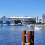Vue sur le stade et downtown depuis le World of Science - Vancouver