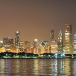 La skyline de Chicago depuis Adler Planetarium